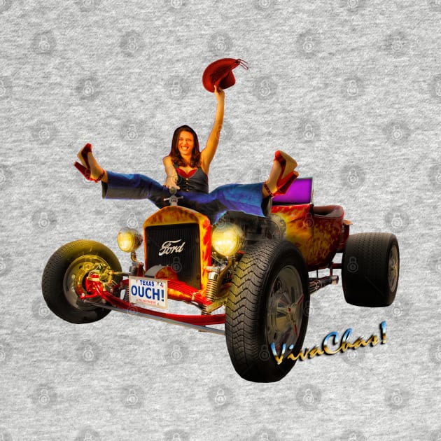 Texas Cowgirl Riding a Hot Rod by vivachas